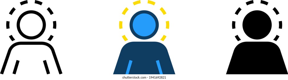 self - awareness icon , vector illustration