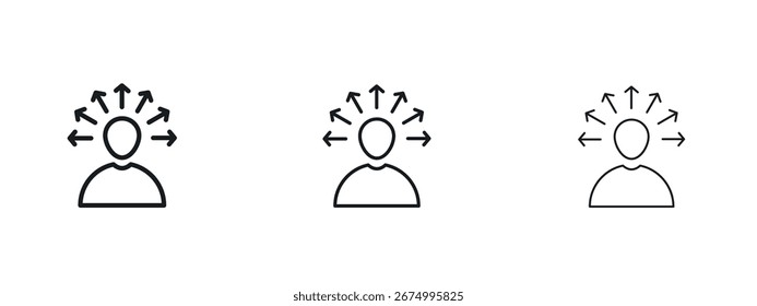 Self awareness icon vector illustration eps. Vector outline illustrations