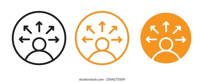 Self awareness icon web design in vector