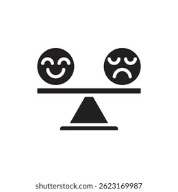 Self Awareness Mood Swings Filled Icon Vector Illustration