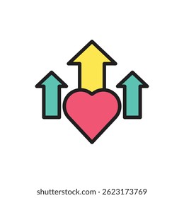 Self Awareness Motivate Icon Vector Illustration