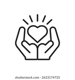 Self Awareness Selfcare Outline Icon Vector Illustration