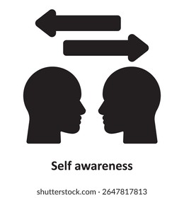 Self awareness Vector Icon which can easily modify or edit

