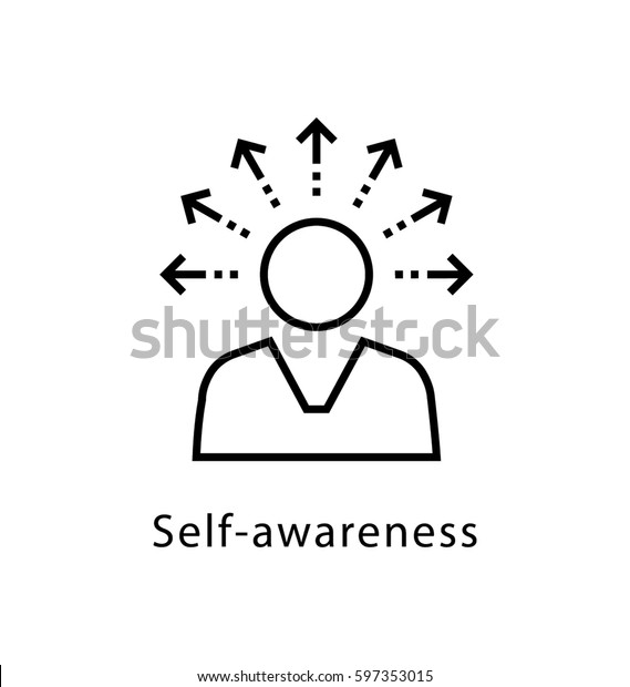 Self Awareness Vector line\
Icon 