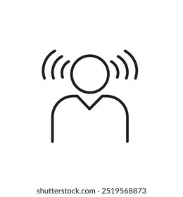 Icono de la línea de autoconciencia. Ilustración vectorial. EPS10