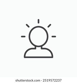 Self awarenesslinesimple icon in line style.