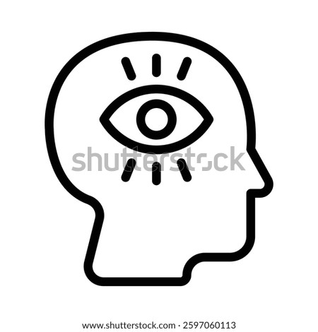 Self Awarness icon illustration in line style. Perfect for website mobile app presentation. Suitable for any user interface and user experience