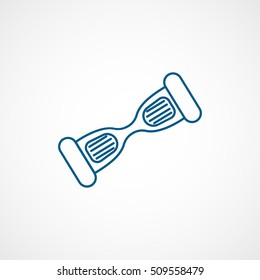 Self Balancing Electric Scooter Blue Line Icon On White Background