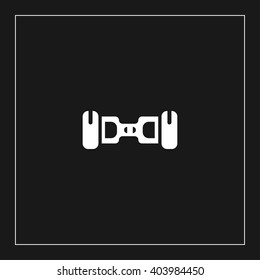 self balancing electric scooter flat icon. two wheeled board vector illustration