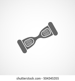 Self Balancing Electric Scooter Flat Icon On White Background
