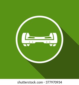 self balancing electric scooter icon. two wheeled board sign vector illustration