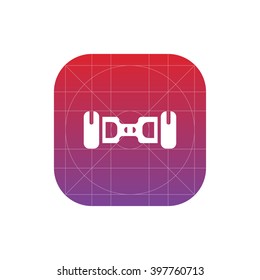 self balancing electric scooter icon. two wheeled board vector eps10 icon