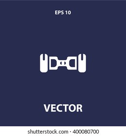 self balancing electric scooter icon. two wheeled board vector eps10 icon