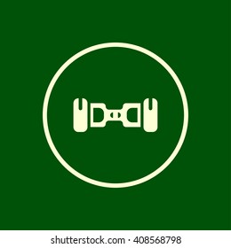 self balancing electric scooter icon. two wheeled board vector eps10 icon
