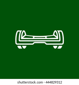 self balancing electric scooter icon. two wheeled board sign vector illustration