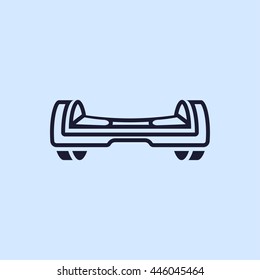 self balancing electric scooter icon. two wheeled board sign vector illustration