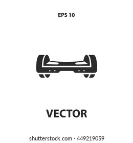 self balancing electric scooter icon. two wheeled board sign vector illustration