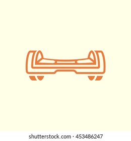 self balancing electric scooter icon. two wheeled board sign vector illustration