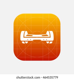 self balancing electric scooter icon. two wheeled board sign vector illustration