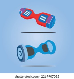 Ilustración de color del vector Scooter Hover Board para equilibrio automático