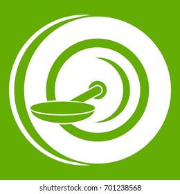 Self balancing wheel icon white isolated on green background. Vector illustration