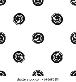 Self balancing wheel pattern repeat seamless in black color for any design. Vector geometric illustration