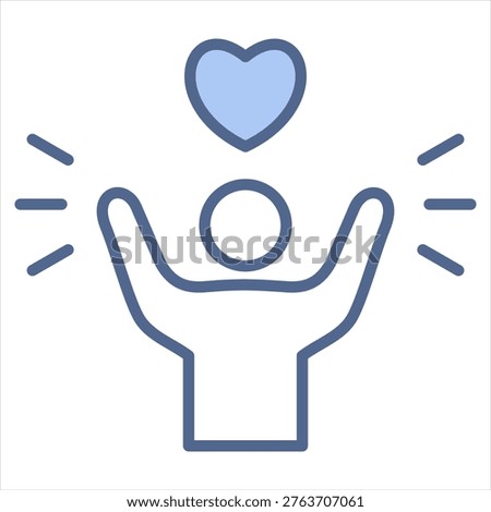 Self Belief Blue Icon Style Collection