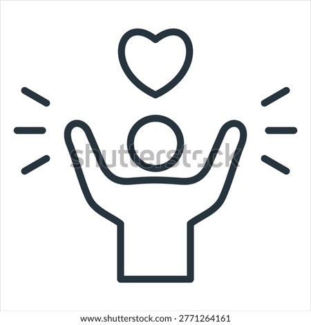 Self Belief Outline Icon Style Collection