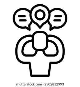 Self body icon outline vector. Stress reduction. Health massage