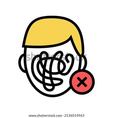 self cancellation color icon vector. self cancellation sign. isolated symbol illustration
