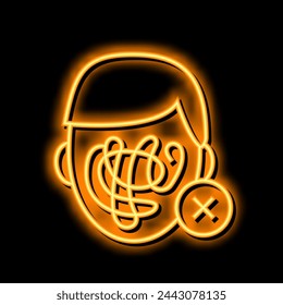 self cancellation neon light sign vector. self cancellation illustration