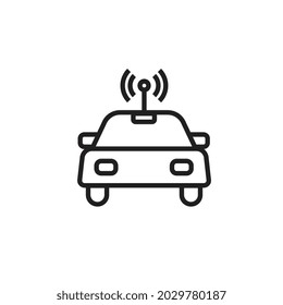 self car driving Line icon for business website,apps, and many more