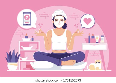 self care activities concept illustration