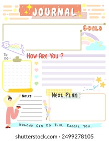 self care bullet journal template design