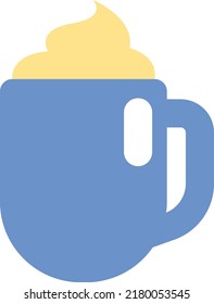 Self care drink, illustration, vector on a white background.