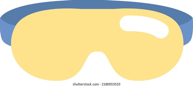Self care eye mask, illustration, vector on a white background.