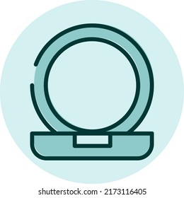 Self care face powder, illustration, vector on a white background.