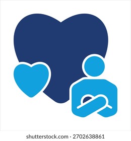 Ilustración vectorial plana de iconos azules de autocuidado