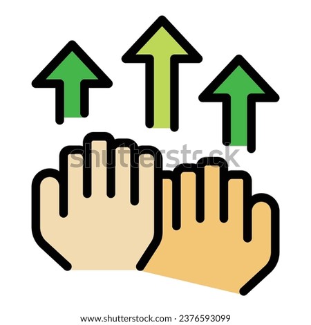 Self care icon outline vector. Hope courage. Career hope color flat