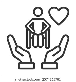 Self Care Icon Vector Illustration Outline