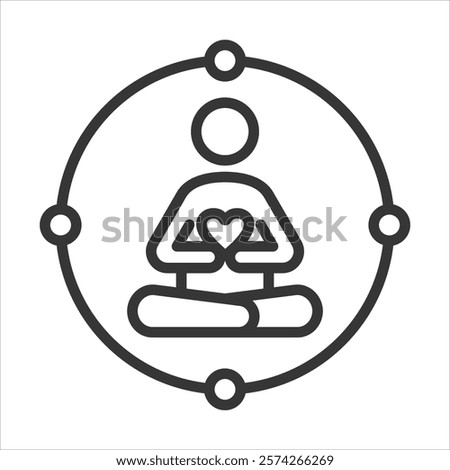 Self Care Icon Vector Illustration Outline