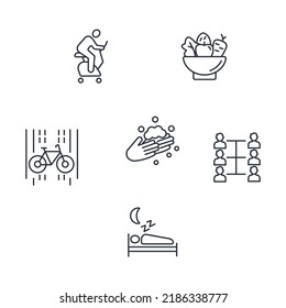 Self care icons set . Self care pack symbol vector elements for infographic web