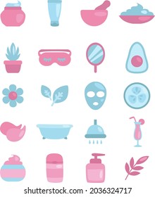 Self care, illustration, vector, on a white background.