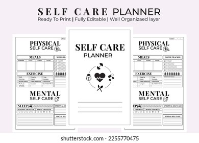 Self Care Kdp Planner Template