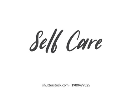 Self Care Lettering Quote Love Yourself Stock Vector (Royalty Free ...