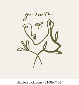 Self Care Line Art Minimalist Boho Icon Or Logo Holistic Healing Meditation For Harmony And Love