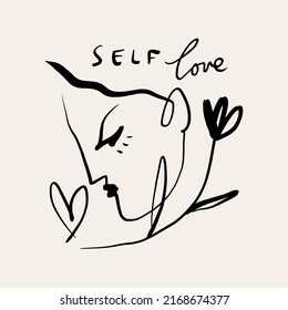 Self Care Line Art Minimalist Boho Icon Or Logo Holistic Healing Meditation For Harmony And Love