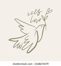 Self Care Line Art Minimalist Boho Icon Or Logo Holistic Healing Meditation For Harmony And Love