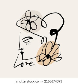 Self care line art minimalist boho icon or logo holistic healing meditation for harmony and love