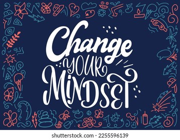 Self care mental heath quote in hand drawn lettering. Unique inspirational text slogan for print, poster, coaching. Vector illustration